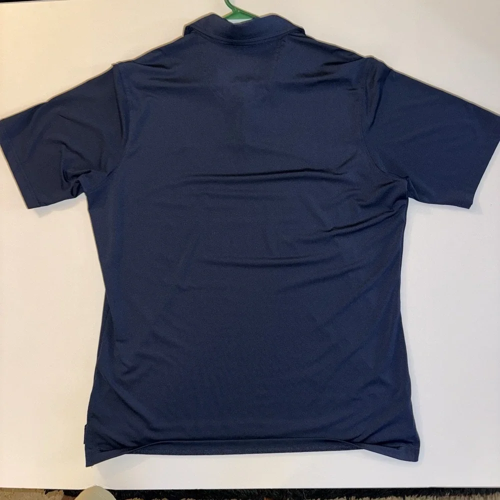 Men's Large Fairway & Greene Navy Blue Golf Polo Shirt‎ Short Sleeve Collared